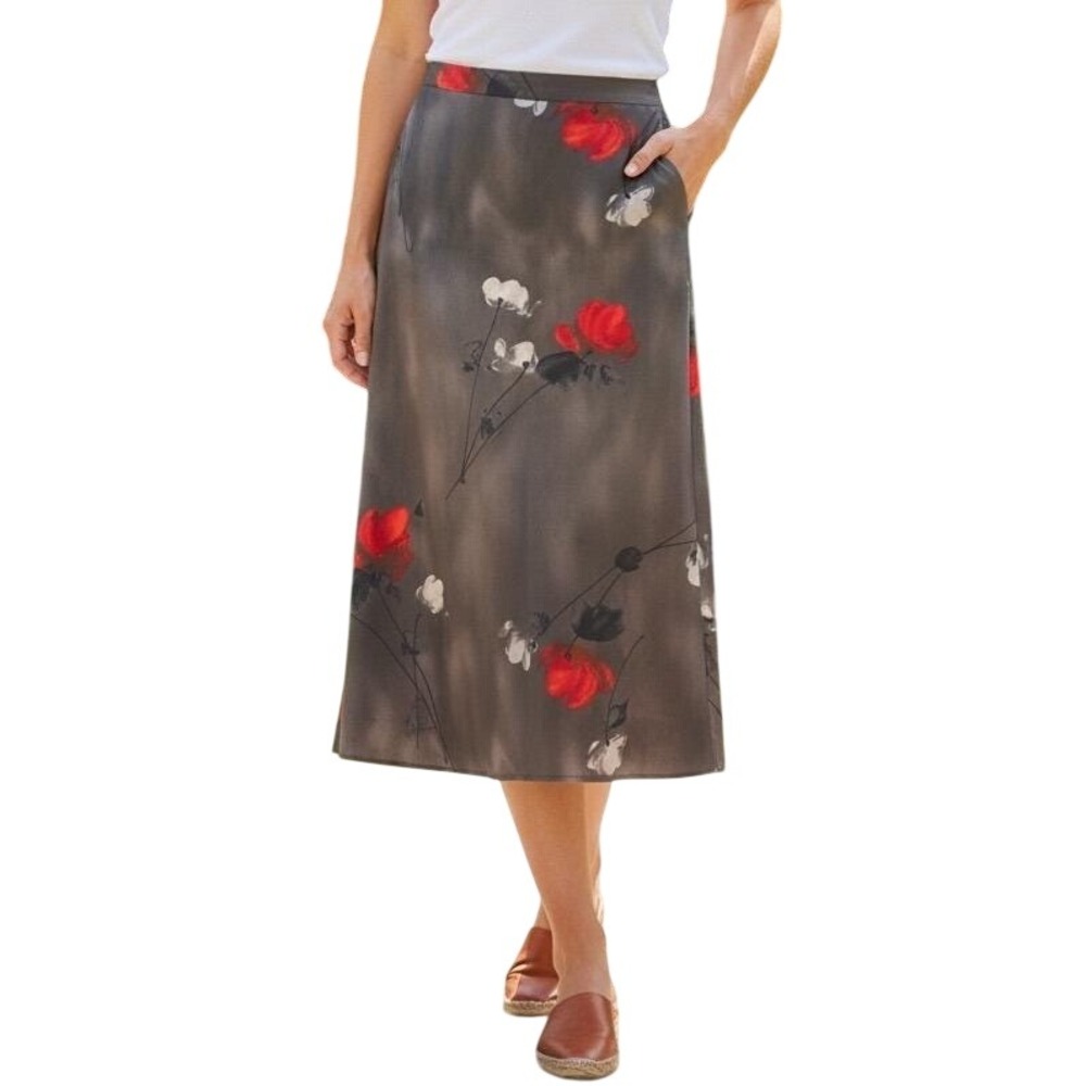 Bentley‎ Arbuckle Floral Grey Vintage Long Skirt